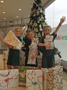 Representatives from Year One dropped off gifts at the Giving Tree