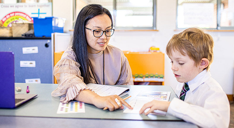 Literacy and numeracy support at Holy Cross Catholic Primary Glenwood