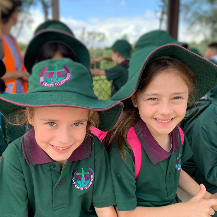 Smiling students at Holy Cross Catholic Primary Glenwood