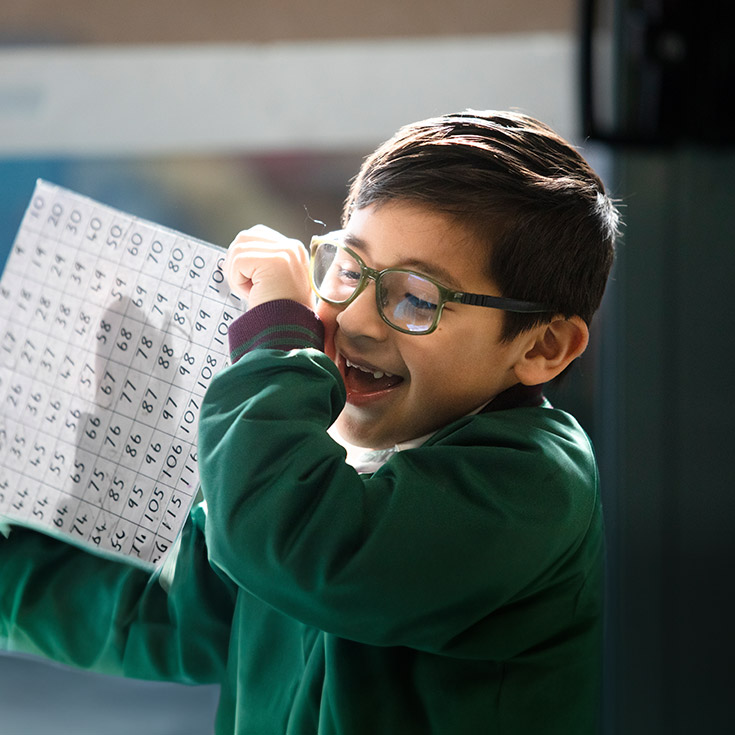 Holy Cross Catholic Primary Glenwood boy learning maths